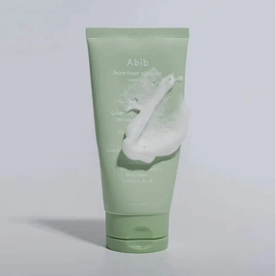Abib Acne Foam Cleanser Heartleaf Foam best hydrating soothing gentle daily cleanser for sensitive acne prone skin sebum-control BHA peeling blackheads K Beauty World