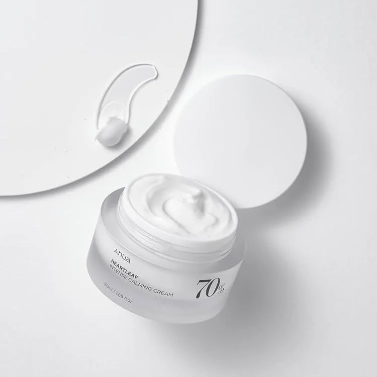 Anua Heartleaf 70% Intense Calming Cream Korean clean beauty vegan cruelty-free skin care Europe kpop kdrama K Beauty World