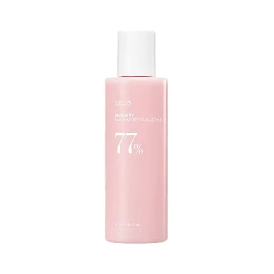 Anua Peach 77% Niacin Conditioning Milk lightweight Korean lotion emulsion moisturizer for dry dull combination acne prone skin K Beauty World