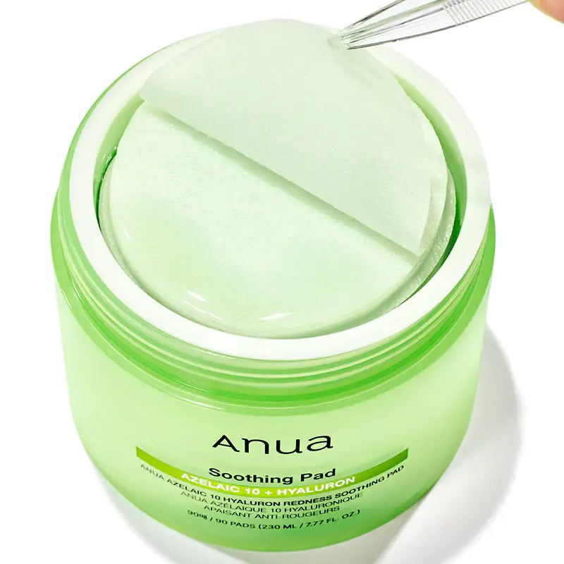 Anua Azelaic 10 Hyaluron Redness Soothing Pad gentle hydrating soothing dry sensitive skin redness acne K Beauty World