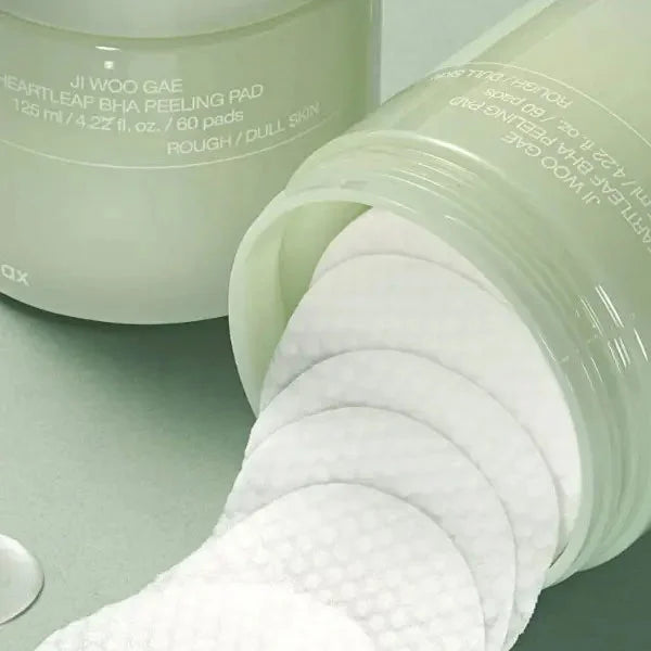 Celimax Ji Woo Gae Heartleaf BHA Peeling Pad chemical physical exfoliant salicylic acid acne K Beauty World