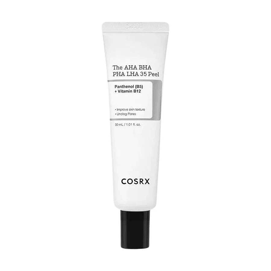 Cosrx The AHA BHA PHA LHA 35 Peel Korean skin care anti-aging acne breakouts dark spots pigmentation rough bumpy skin texture K Beauty World