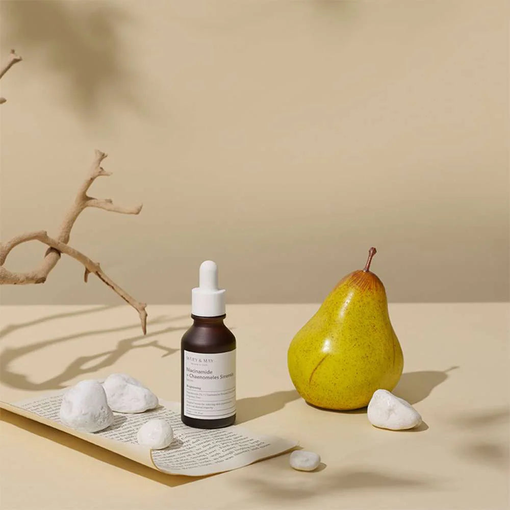 Mary & May Niacinamide + Chaenomeles Sinensis Serum lightweight natural cosmetics from South Korea K Beauty World