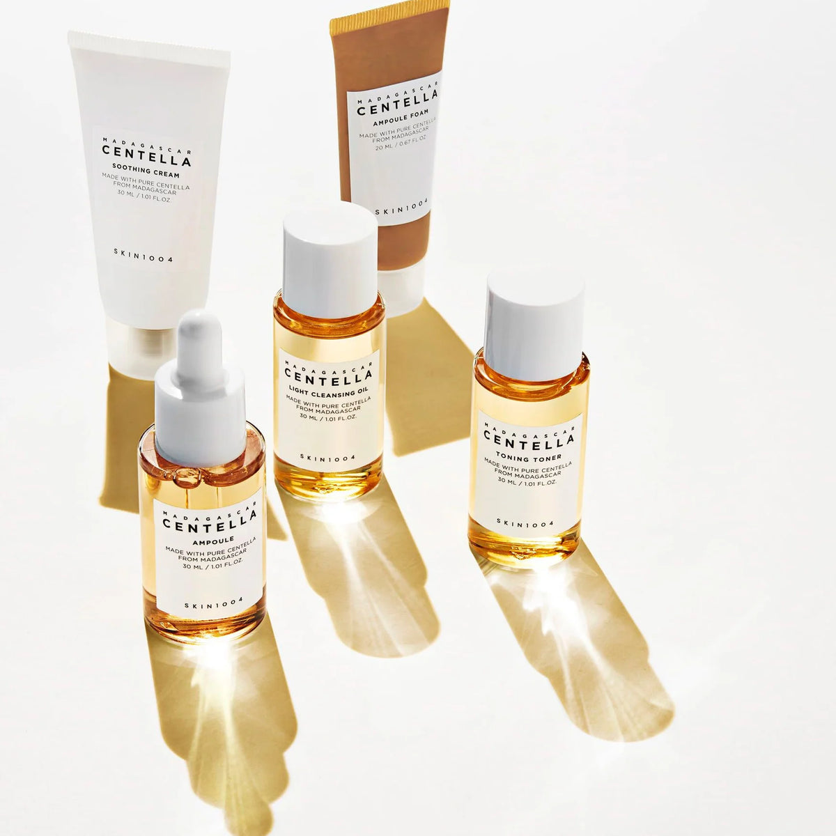 Skin1004 Madagascar Centella Travel Kit hydrating soothing mini best selling vegan Korean skin care for redness irritation sensitive oily skin acne rosacea K Beauty World