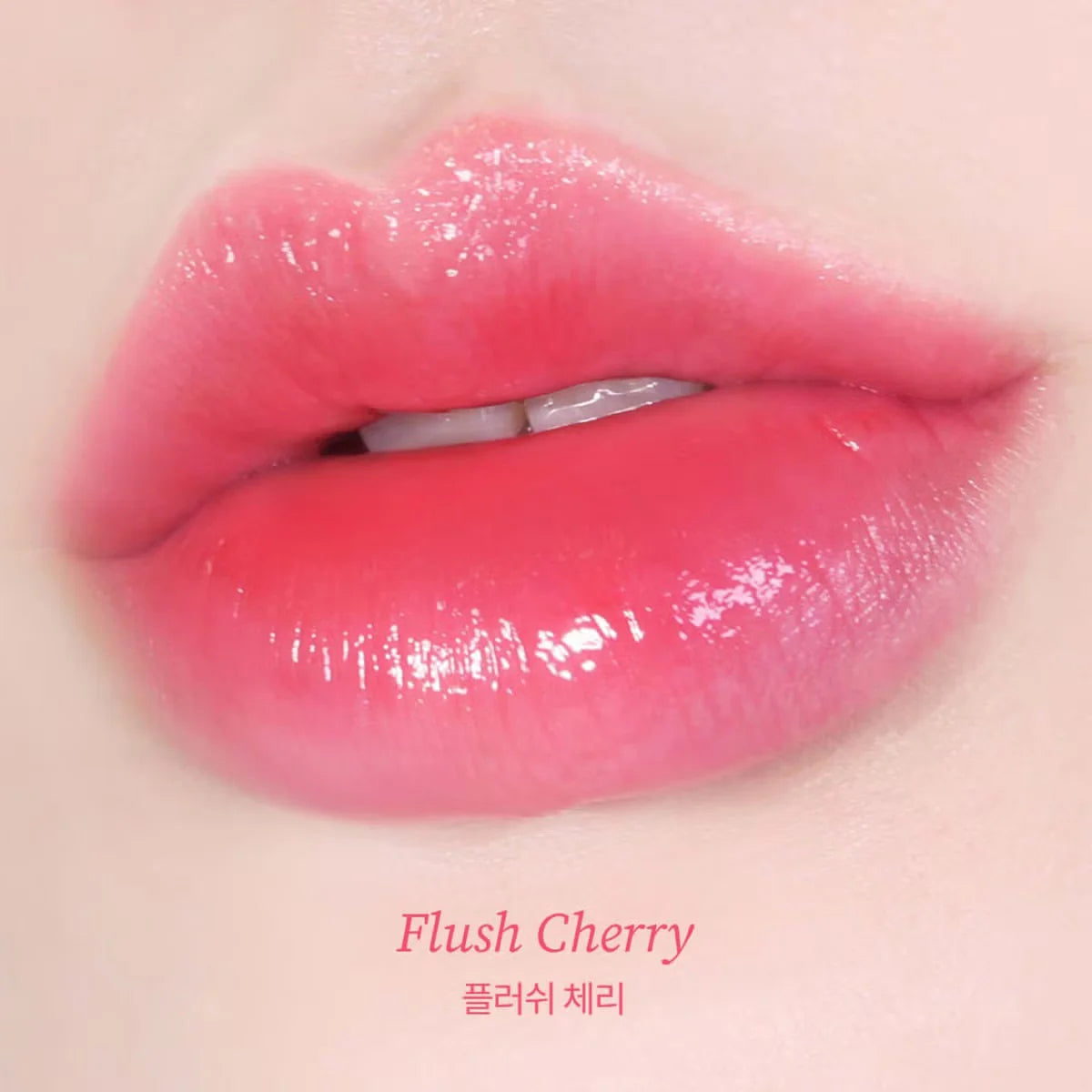 Tocobo Glass Tinted Lip Balm 011 Flush Cherry glossy lip tint red pink rose K Beauty World