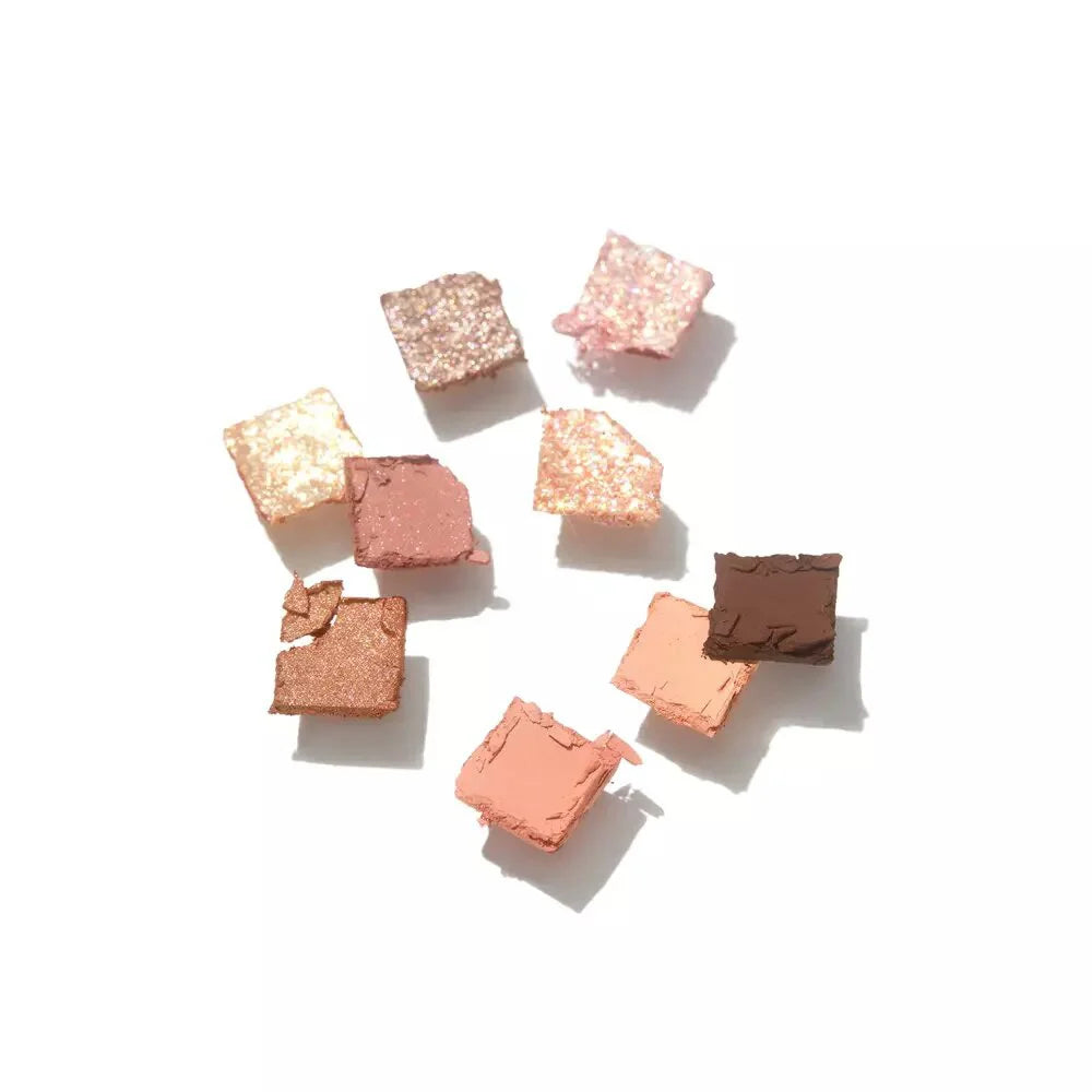 Unleashia Glitterpedia Eye Palette N°3 All of Coralpink best Korean eye makeup pink gold shine romantic K Beauty World