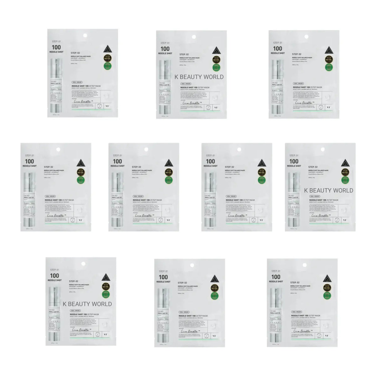 VT Cosmetics Reedle Shot 100 2-Step Mask (Set of 10) best seller Korean skincare viral product K Beauty World