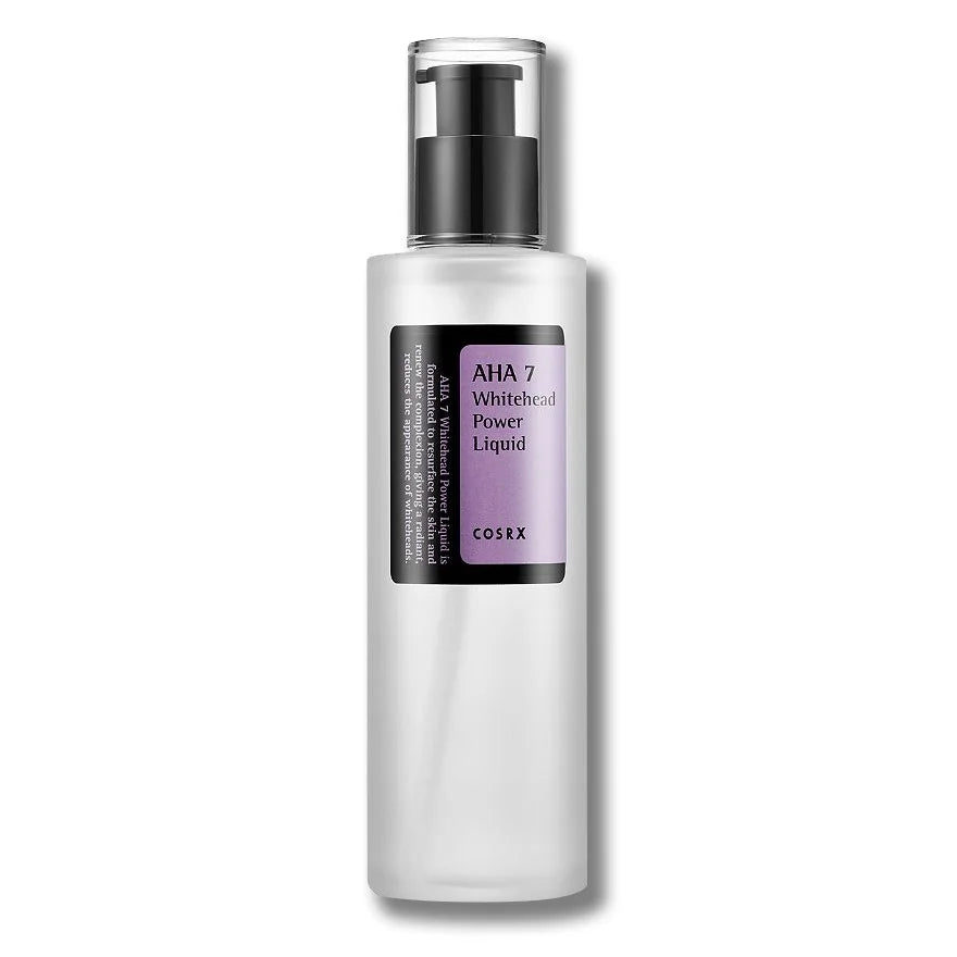 Cosrx AHA 7 Whitehead Power Liquid face peeling toner for uneven skin tone hyper-pigmentation Korean cosmetics skin care best-seller K Beauty World