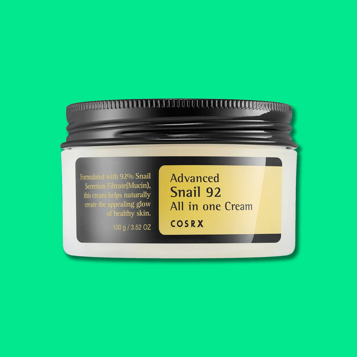 Cosrx Advanced Snail 92 All in one Cream best Korean cosmetics essence moisturizers for pimple oily skin acne wrinkles dehydrated skin K Beauty World