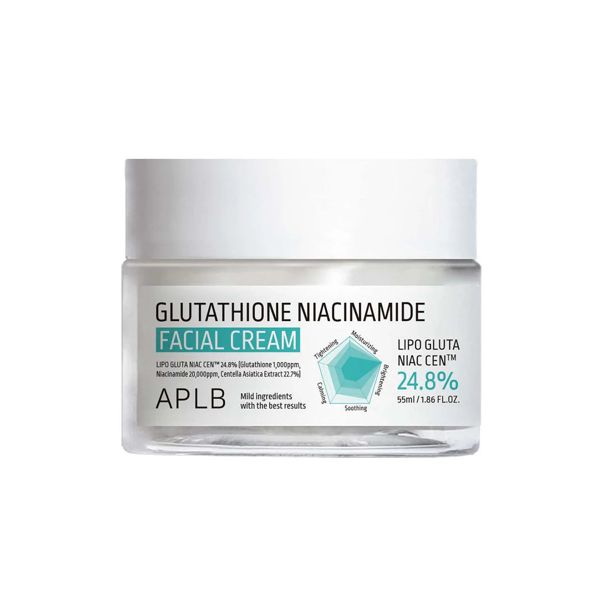APLB Glutathione Niacinamide Facial Cream brightening moisturizing anti-aging cream Korean skin care for all skin types K Beauty World