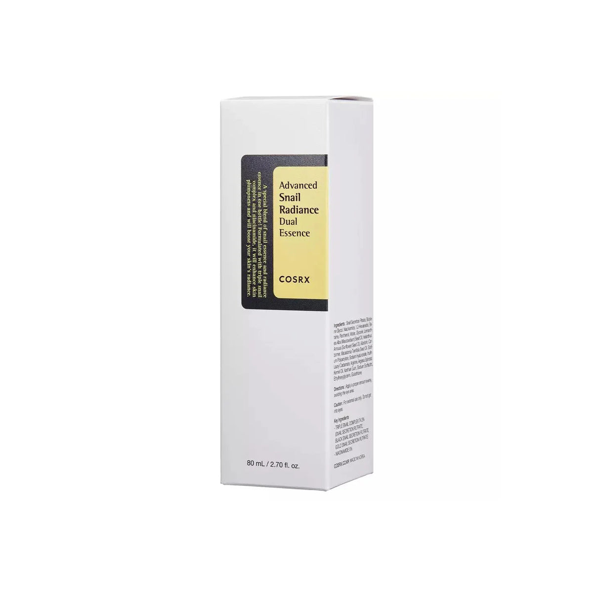 Cosrx Advanced Snail Radiance Dual Essence Niacinamide vitamin B3 oily acne prone sensitive combination skin solution youthful soft acne free skin K Beauty World