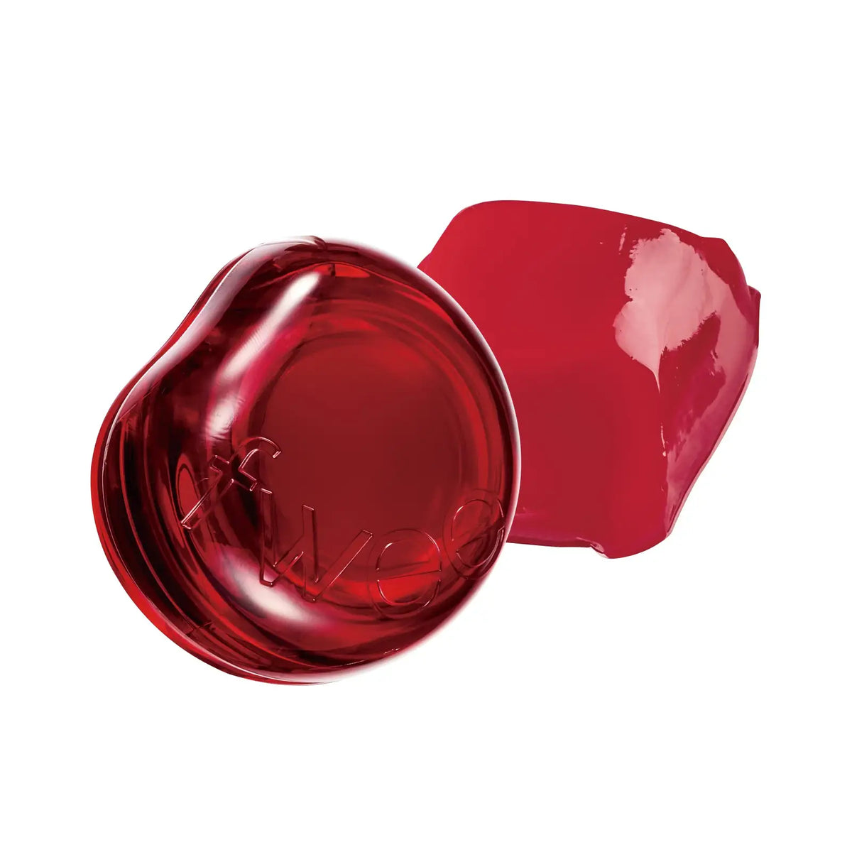 Fwee-Lip-Cheek-Glowy-Jelly-Pot-JR01-Squeezed vivid red lip gloss tinted balm Korean makeup K Beauty World