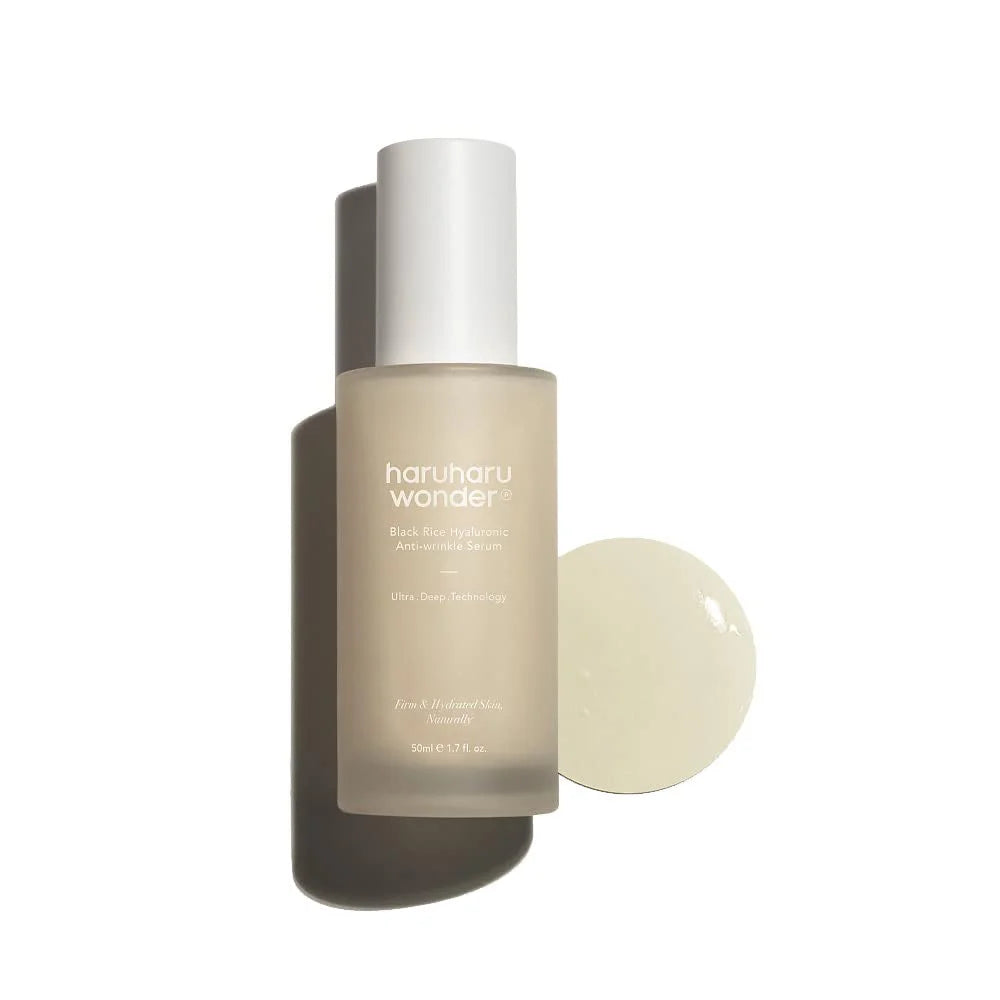 Haruharu Wonder Black Rice Hyaluronic Anti-Wrinkle Serum skin barrier repair nourishing fine lines premature aging skin K Beauty World
