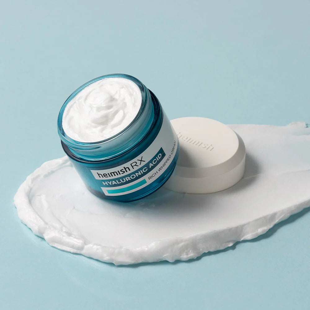 Heimish RX Hyaluronic Acid Rich Whipped Cream ceramides rough texture dry flaky skin care from Korea K Beauty World