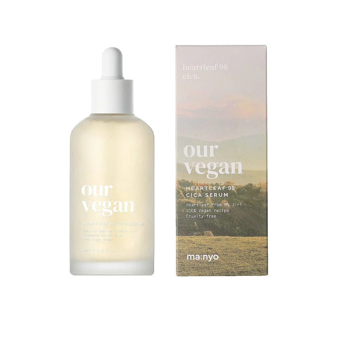 Ma:nyo Our Vegan Heartleaf 98 Cica Serum vegan cruelty-free clean beauty cosmetics brand South Korean natural skincare K Beauty World