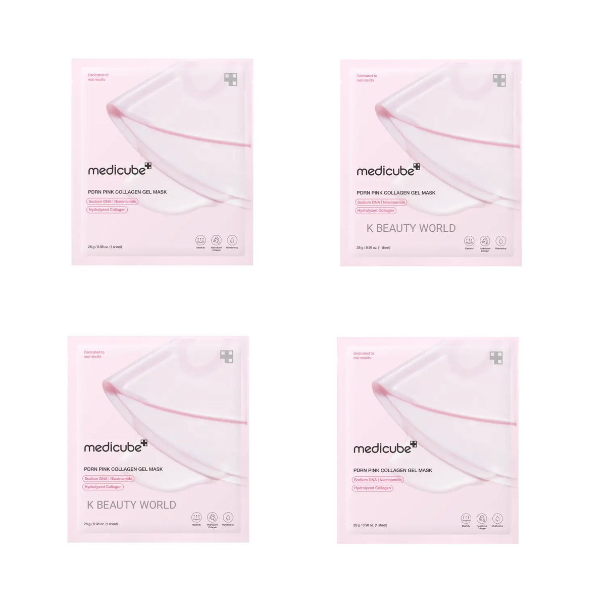 Medicube PDRN Pink Collagen Gel Mask (Set of 4) anti-aging glowing skin Korean viral product Tiktok K Beauty World