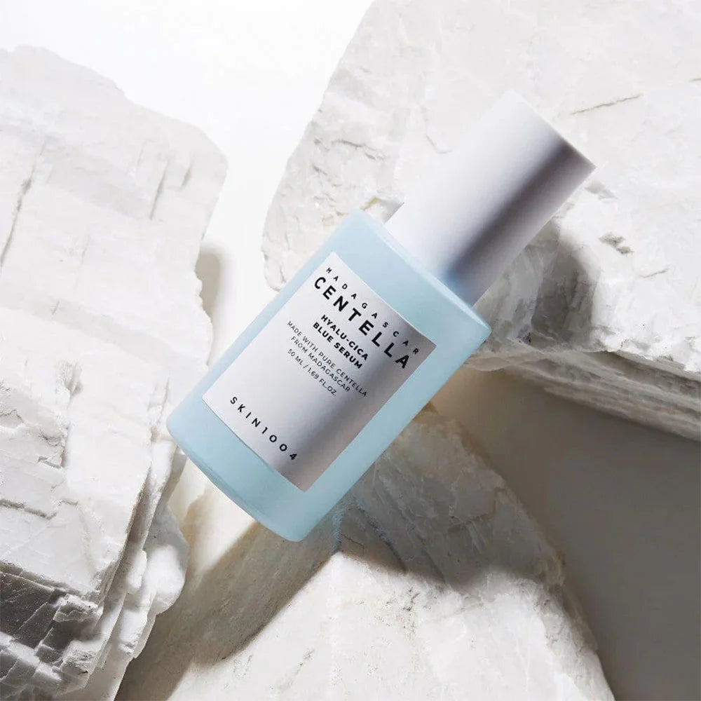 Skin1004 Madagascar Centella Hyalu-Cica Blue Serum dry dull oily combination sensitive skin acne prone skin care K Beauty World