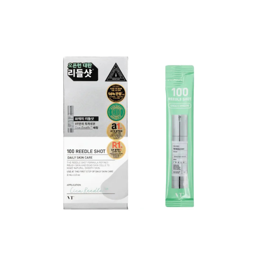 VT Cosmetics Reedle Shot 100 (2ml*10ea) fine lines dark spots uneven skin tone K Beauty World